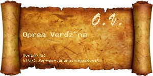 Oprea Veréna névjegykártya